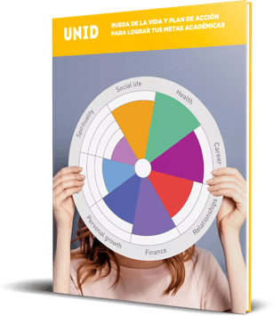 UNID Mockup Rueda de la vida y plan de acción para lograr tus metas académicas